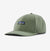 a photo of the patagonia airshed cap in the color sedge green