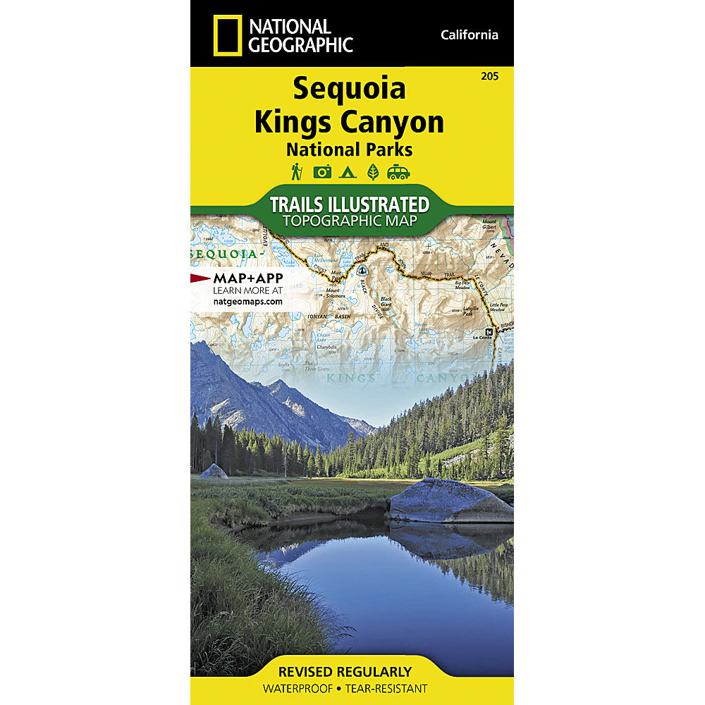 national geographic maps sequoia kings canyon