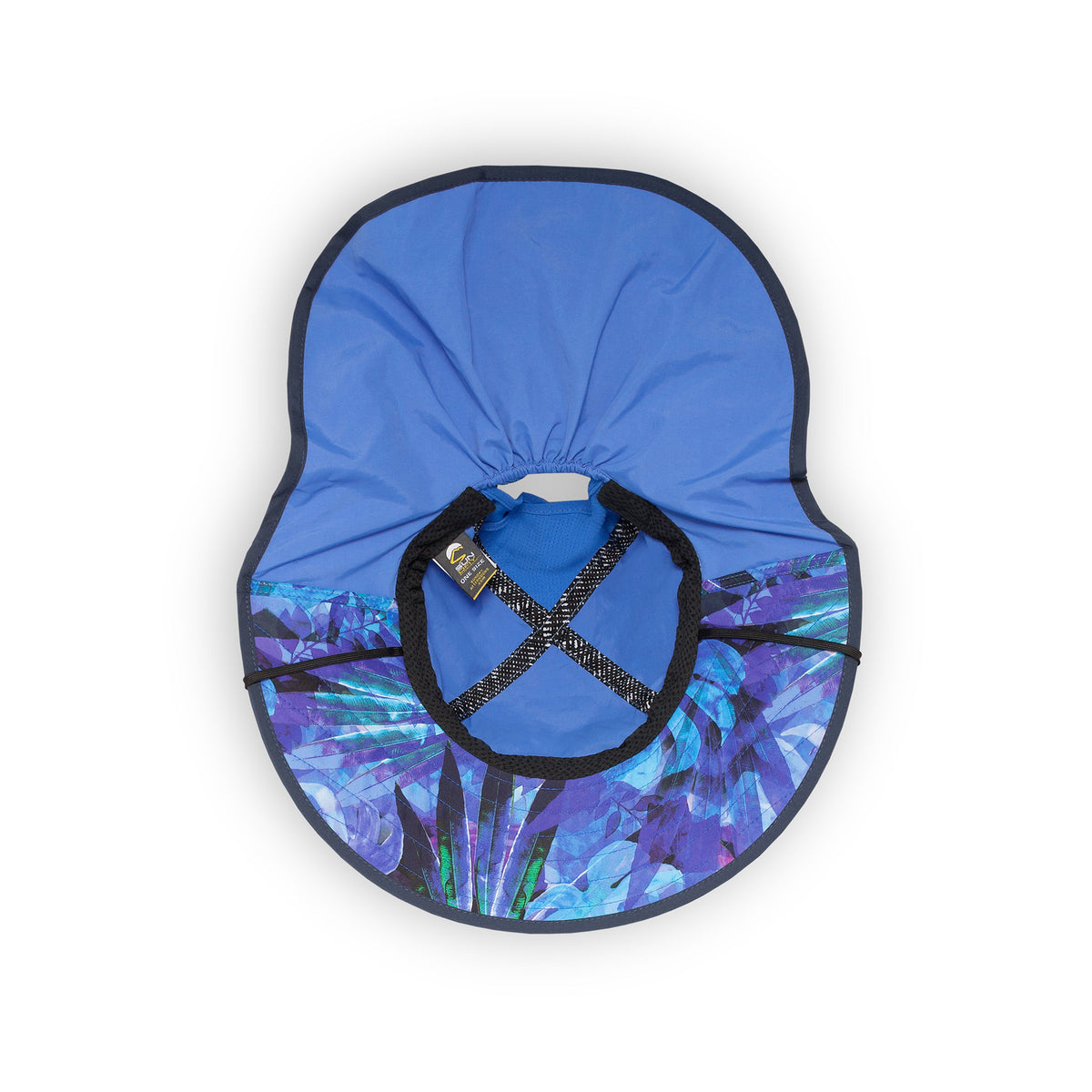 sunday afternoons shade goddess hat in purple larkspur inside view