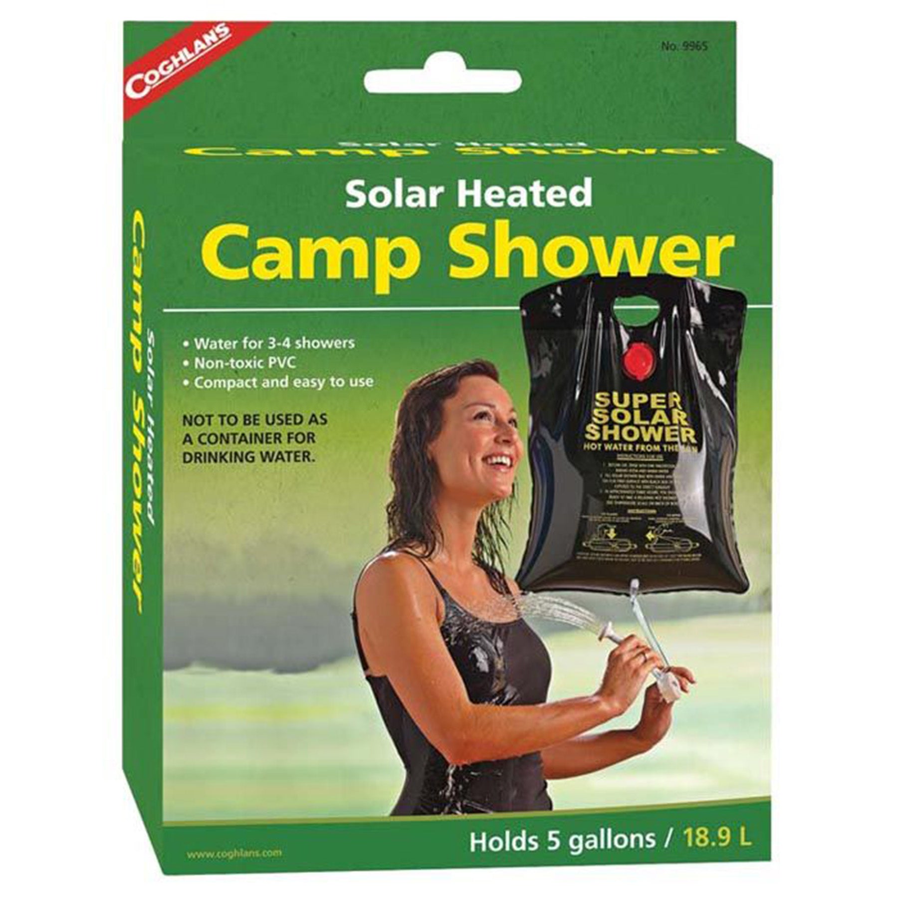 coghlan's solar heated camp shower 5 gallons