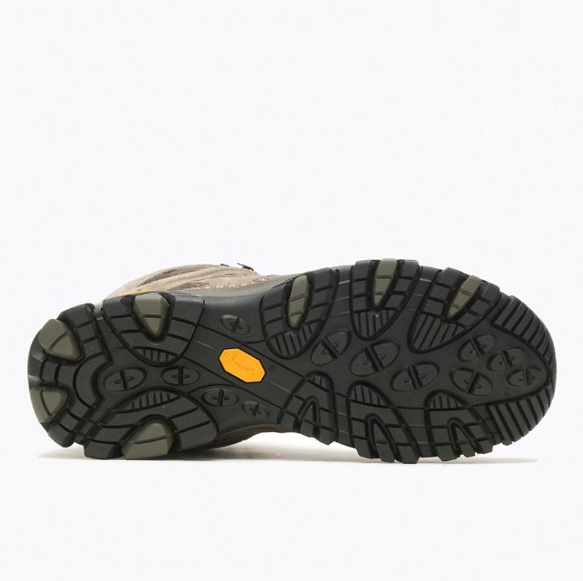 mens merrell moab 3 mid vent in walnut, tread view