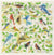 100% cotton bandana with songbirds print, 22x22 inches