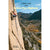 a women leads steep rock on the cover of the climbers guide to sonora pass highway