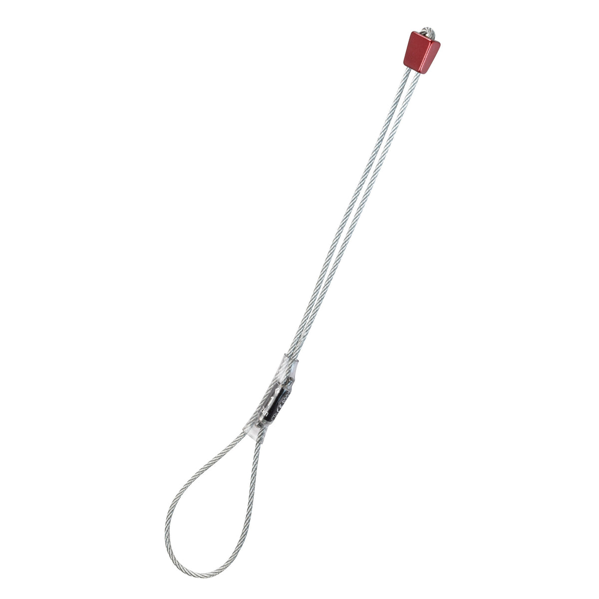 red  metal ball on wire string. very strong!