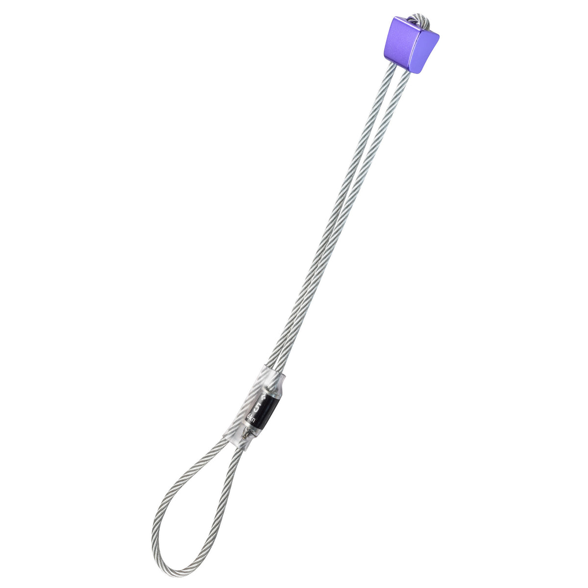 purple  metal ball on wire string. very strong!