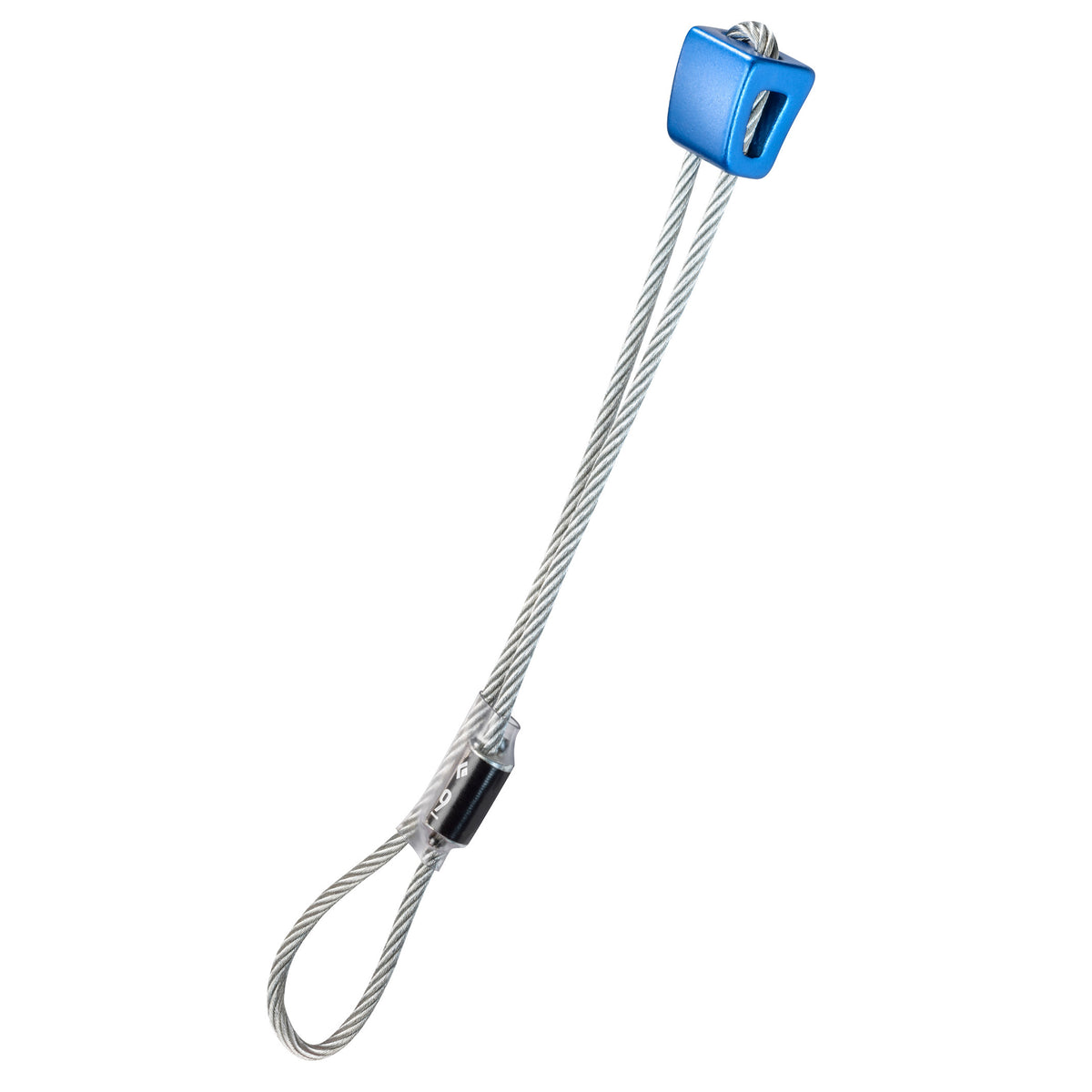 blue  metal ball on wire string. very strong!