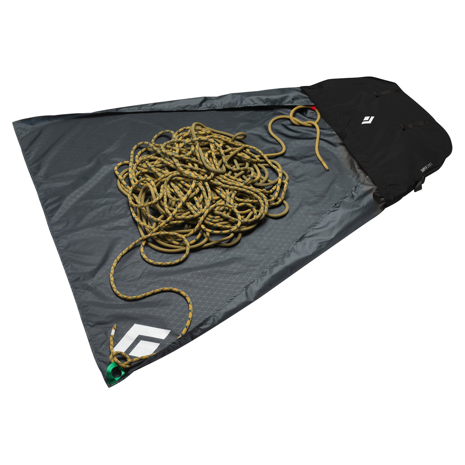 rope bag open displaying rope