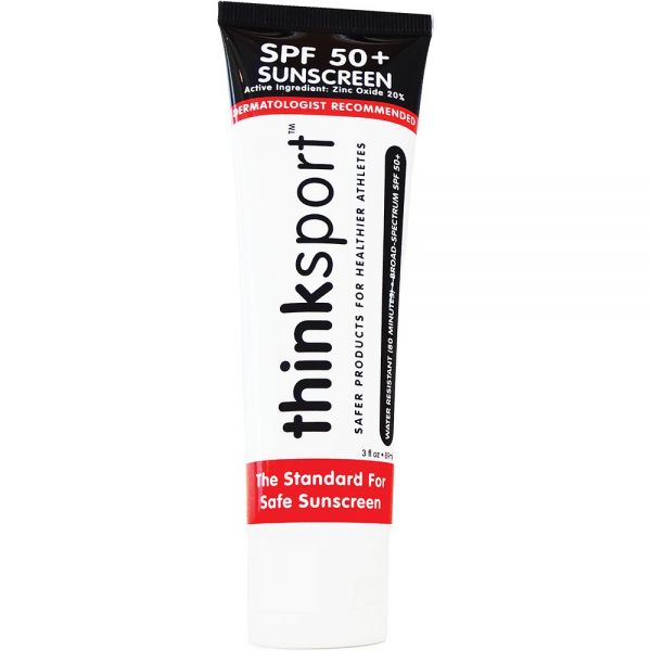 thinksport SPF50 sunscreen, zinc oxide 20%