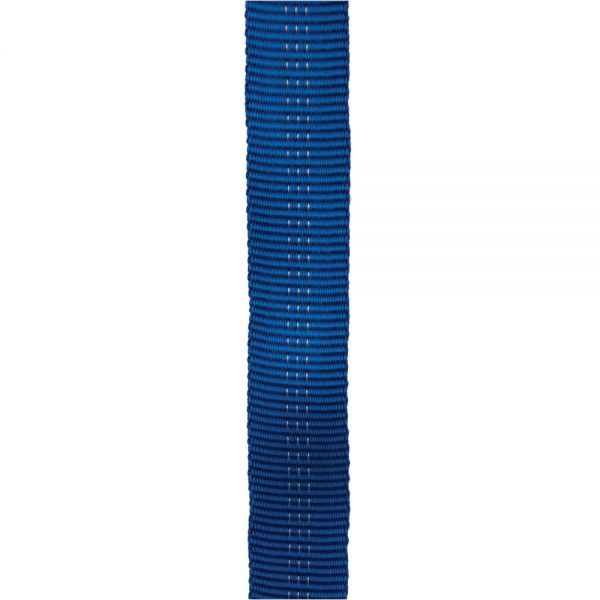 roughly six in piece of blue one inch tubular webbing