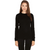 minus33 women's midweight wool crew black on model front view