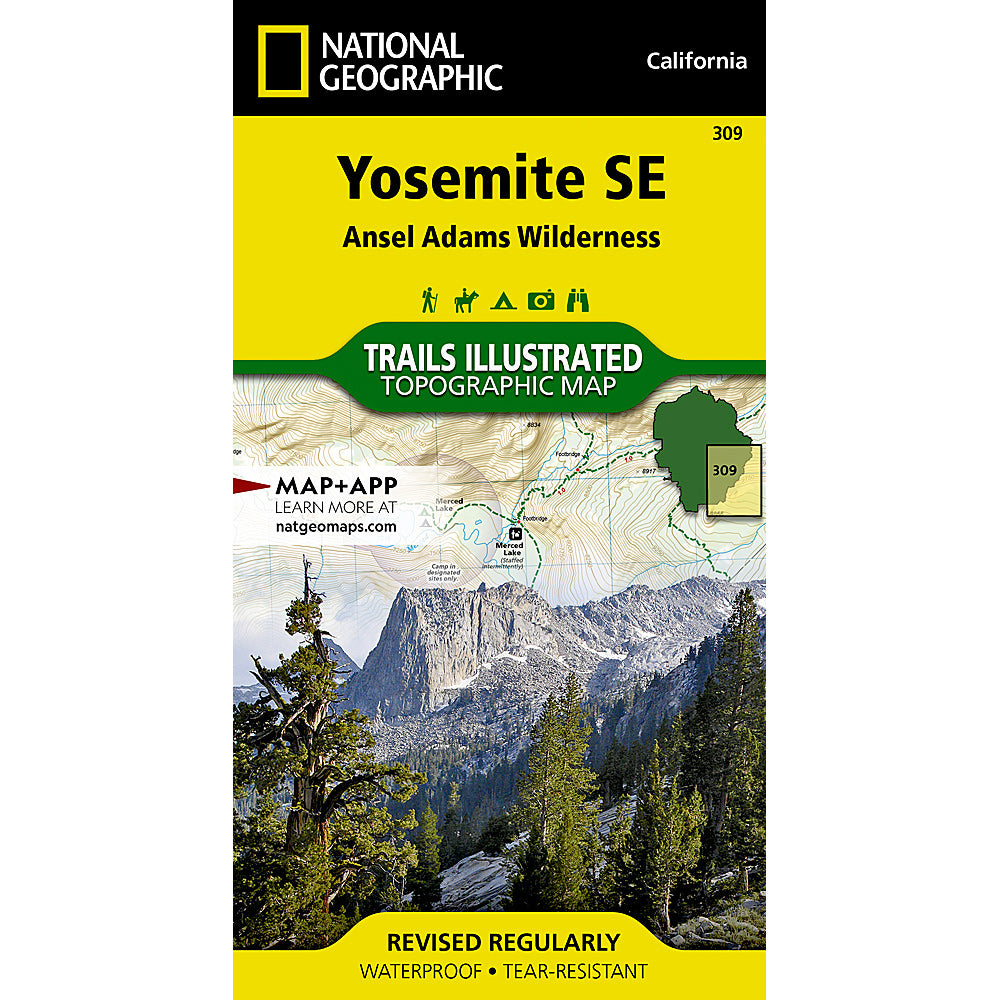 national geographic maps yosemite SE